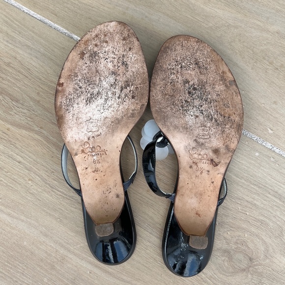 Lilly Pulitzer Y2K Kitten Heels Sandals Size 9.5 Patent Leather - Picture 6 of 11